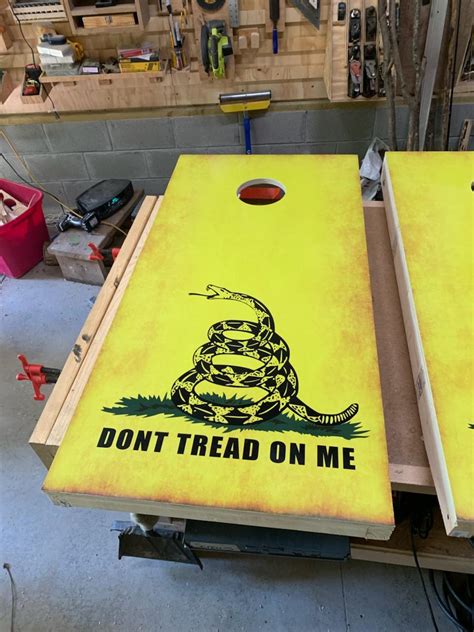 Gadsden Flag Cornhole Set Ko Cornhole