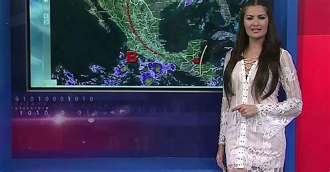 Nearly Naked Weather Girl Sparks Outrage By Presenting Live Tv Forecast Wearing See Through