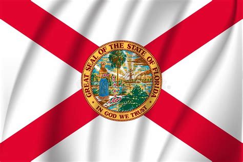 Waving Flag Of Florida 10 Eps Stock Illustration Illustration Of