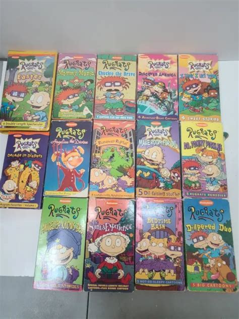 NICKELODEON RUGRATS VHS 14 Movie Lot Tommy Angelica Chuckie Dil