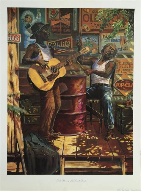 Bluechicagoposterdeltablues John C Doyle Afrocentric Art Jazz