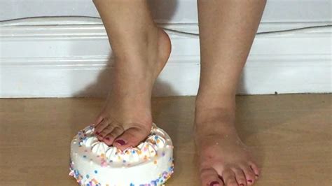 Crushing A Vanilla Cake With My Bare Feet Feet Clips Clips4sale