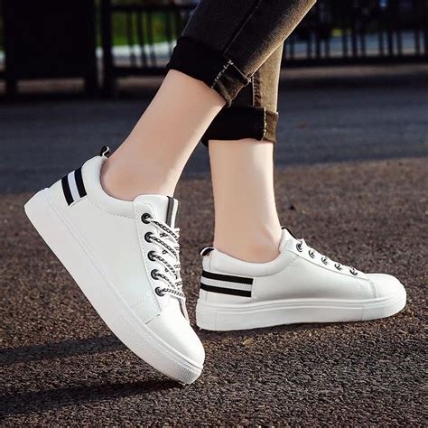 Korean Fashion Boots Leather White Shoes For Women Rubber Fashion Shoes Flat Bottom Increase