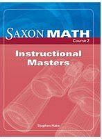 Amazon Com Saxon Math Course 2 Instructional Masters Grade 7 Course 1