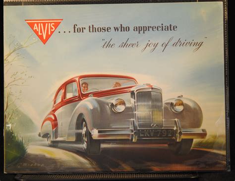 1952 Original Alvis Car Brochure Sales Mint Condition Used For Sale