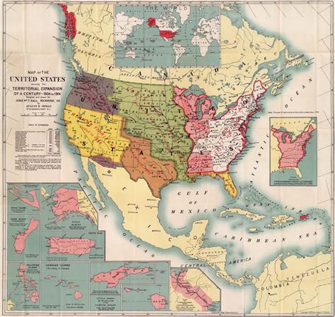 Expansión Territorial De Los Estados Unidos 1904 Mapas Milhaud