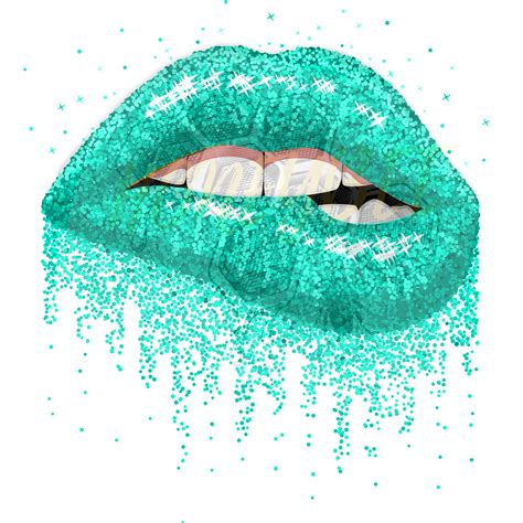 Dripping Lips Png Biting Lips  Glitter Lips Lip Clipart Etsy