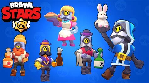 There's currently three free brawler skins in brawl stars, but we will of course keep a close eye on any new ones that's added and update this article accordingly. Dibujando a Barley junto a todas las skin (Brawl stars ...