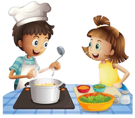 Kids Cooking Cartoon Images Free Download On Freepik