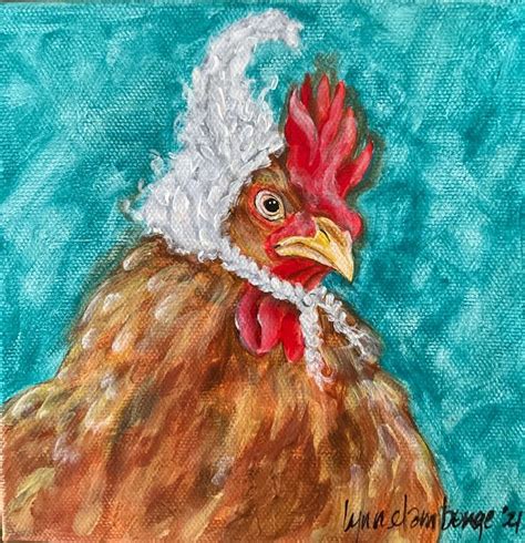Maybelline The Macarena Etsy Chicken Painting Rooster Painting