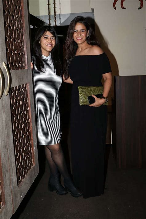 Ekta Kapoor With Mona Singh During Her Birthday Party In
