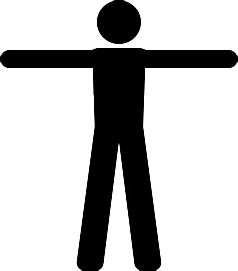 Clipart Arms Out Male Symbol Silhouette
