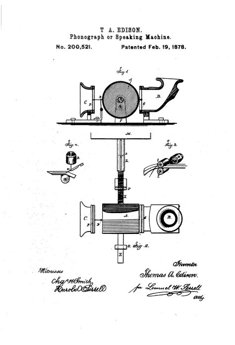 Patent of the Day: Phonograph or Speaking Machine | Suiter Swantz IP