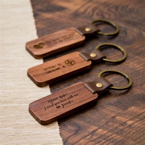 Engraved Wood Key Chain Custom Keychain For New Driver Home Etsy