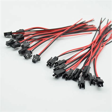 10pcs 5Pairs 15cm Long JST SM 2Pins Plug Male To Female Wire Connector