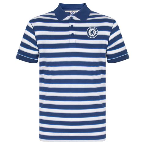 Chelsea Fc Mens Polo Shirt Striped Official Football T Compare