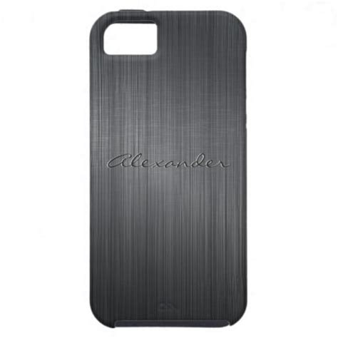 Black Brushed Aluminum Metal Look Monogram Iphone 5 Case Monogram Case