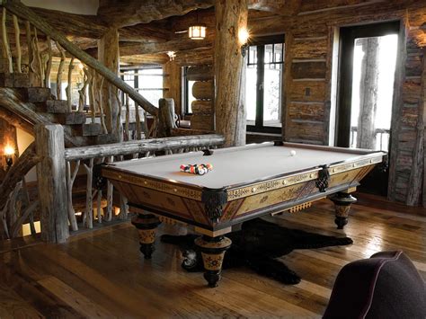 Rustic Log Home With Ornate Custom Pool Table Hgtv