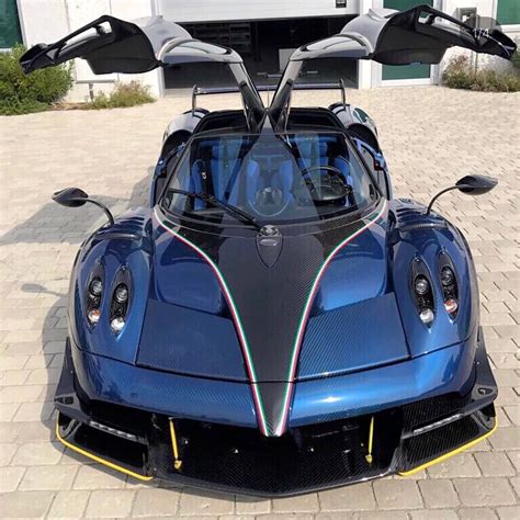 Pagani Huayra Bc Nerazzurra Made Out Of Exposed Blue And Black Carbon