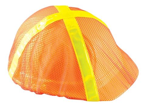 occunomix engineered tough safety gear high visibility regular brim hard hat cover