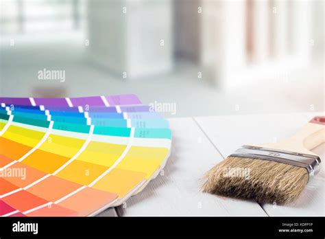 Selecting Paint Color For Home Interior Design Stock Photo Alamy