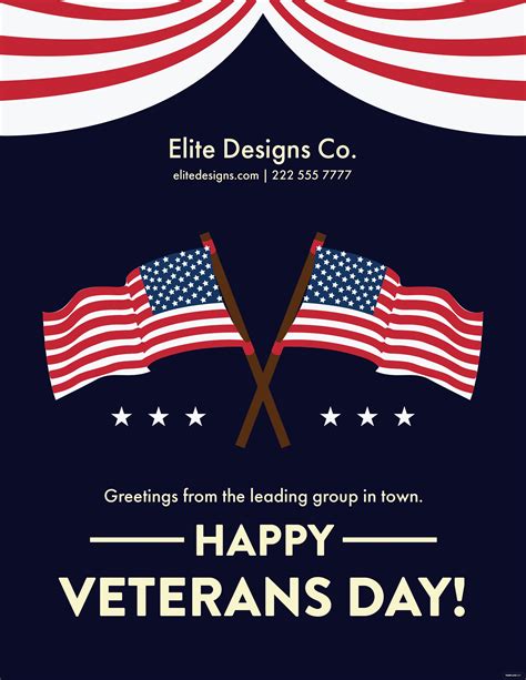 Veterans Day Flyers Templates Design Free Download