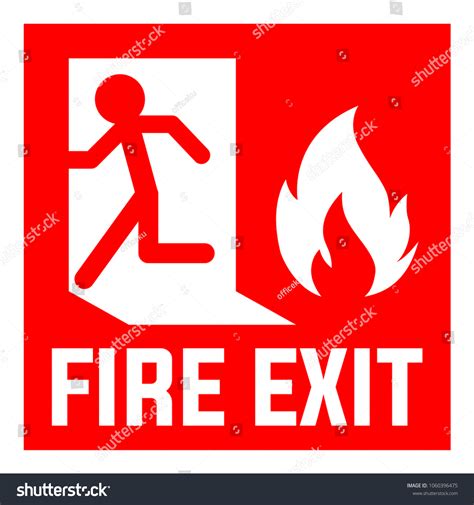Emergency Fire Exit Door Exit Door Stock Vector Royalty Free