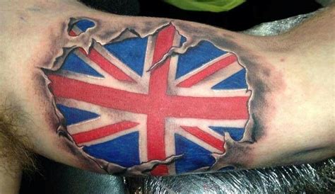 Union Flag Ripped Skin Tattoo Union Jack Tattoo Pinterest Ripped