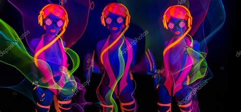 Sexy Neon Uv Glow Dancer Stock Photo By Dubassy