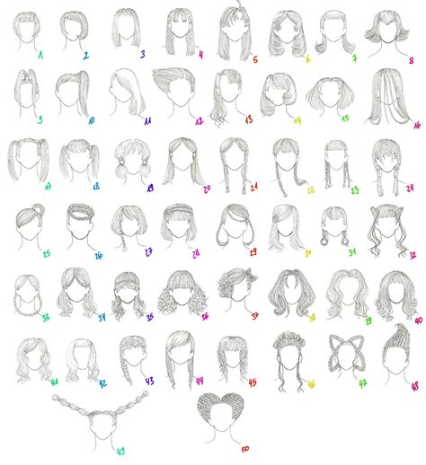 How To Draw Female Anime Hair Female Anime Hairstyles By Miriamdreesbach On Deviantart