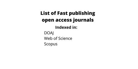 Fast Publishing Open Access Journals Doaj Phdtalks