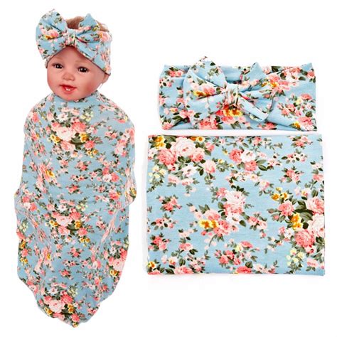 Buy Newborn Receiving Blanket Headband Set Flower