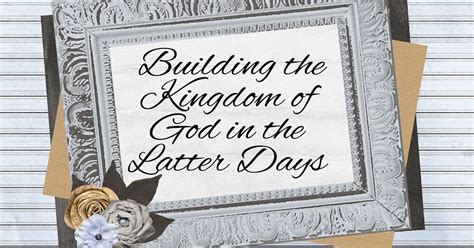 Lds Handouts Building The Kingdom What Does It Mean To Stand As A