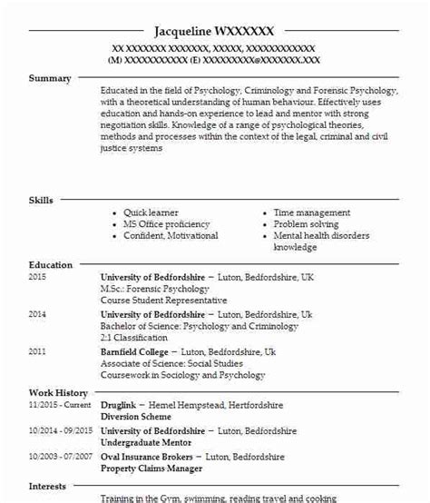 These sample resumes are for reference only. Resume Of Criminology Student