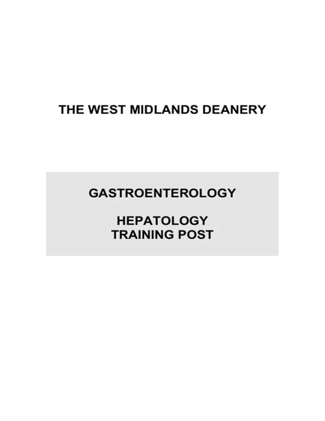 Gastroenterology Health Education West Midlands