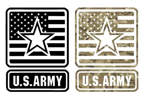 Us Army Sticker The Army Logo With The American Flag And Large Star