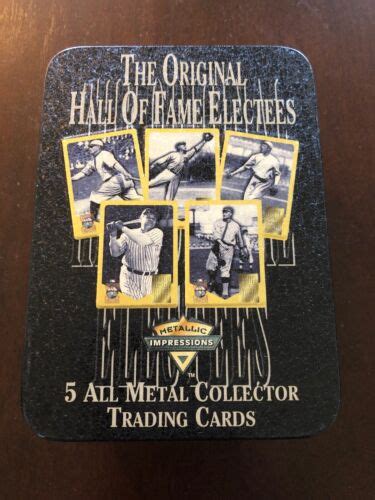 1936 Hall Of Fame Collector Cards 5 In Decorative Tin Containerbrand