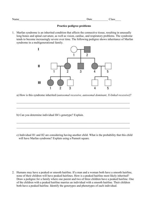 E bio worksheet pedigree analysis in genetics. Genetics Pedigree Worksheet | Homeschooldressage.com