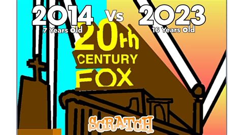 20th Century Fox Logo In Scratch 2014 Vs 2023 7 Years Old Vs 16