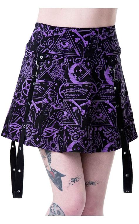Killstar Miss Morbid Mini Skirt This Super Cute Mini Skirt From Killstar Features Their Classic