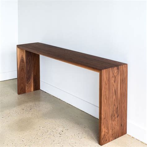 Modern Walnut Console Table What We Make Reclaimed Wood Console
