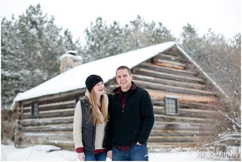Outdoor Winter Engagement Photography Woods04 Kim Thiel Photography