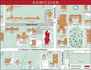Oxford campus map showing the location of the Admission Visit Center ...