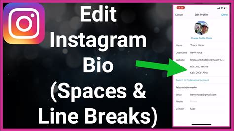 How To Edit Your Instagram Bio Add Spaces And Line Breaks Youtube