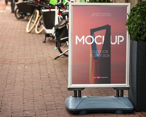 Free Outdoor Poster Sign Mockup Psd