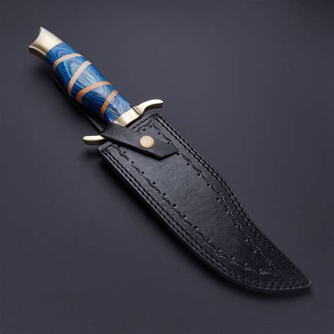 Fixed Blade Damascus Steel Bowie Knife Hb 0412 Rab Cutlery Touch
