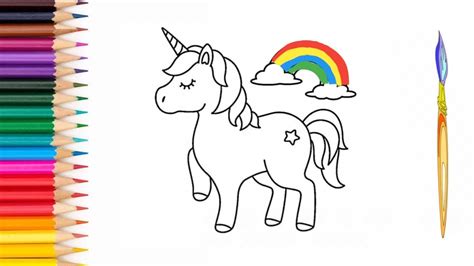 Cara Menggambar Unicorn Menggambar Dan Mewarnai Kuda Poni Untuk Anak