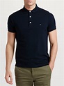 Tommy Hilfiger Slim Polo Shirt, Navy at John Lewis & Partners