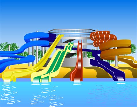 Water Slide Water Park Cartoon Clip Art Library