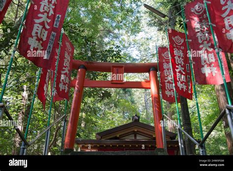 Japanese Torii Gate Of Hodosan Shrinechichibu Nagatoro Saitama Japan